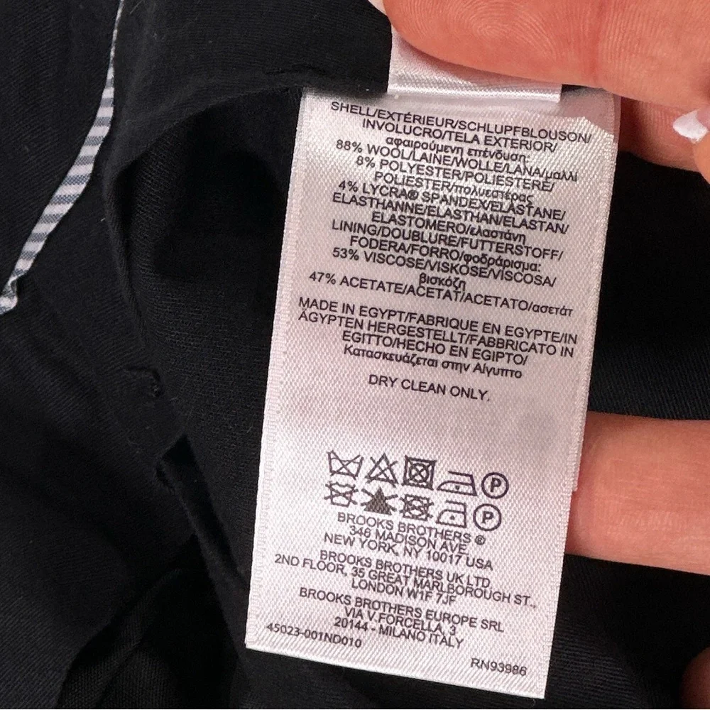 Brooks Brothers Men’s Stretch Wool Dress Pants 40x30